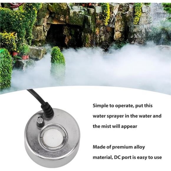 D12V Mist Maker Fogger Ideal for Rockery, Fishtank, Birdbath Decor - - Picture 6 of 8